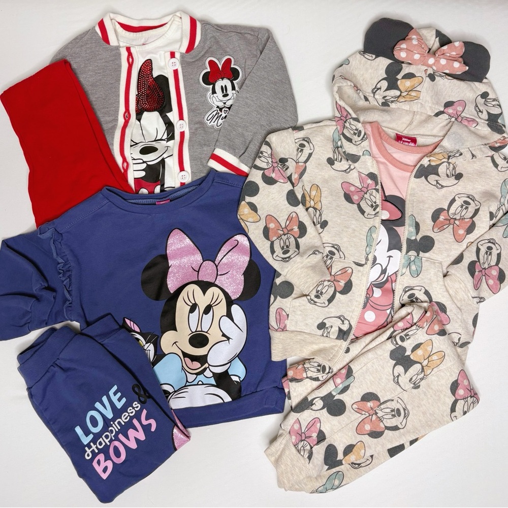 Minnie Mouse 3T Matching Long Sleeve Set Bundle